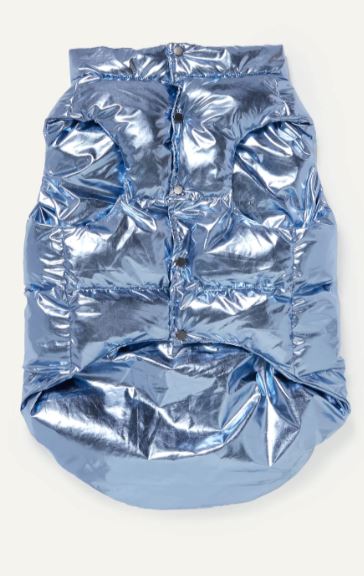 Arabella Puffer Vest | maxbone Max & Bone Holographic Blue Small 