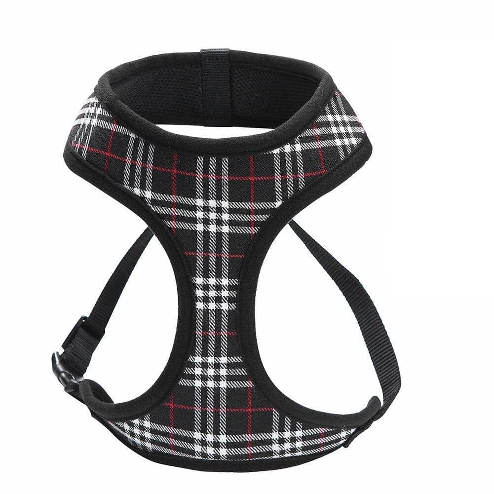 BARK by DOG - ANDY BLACK PLAID HARNESS (SIZE: SMALL) BARK by DOG 