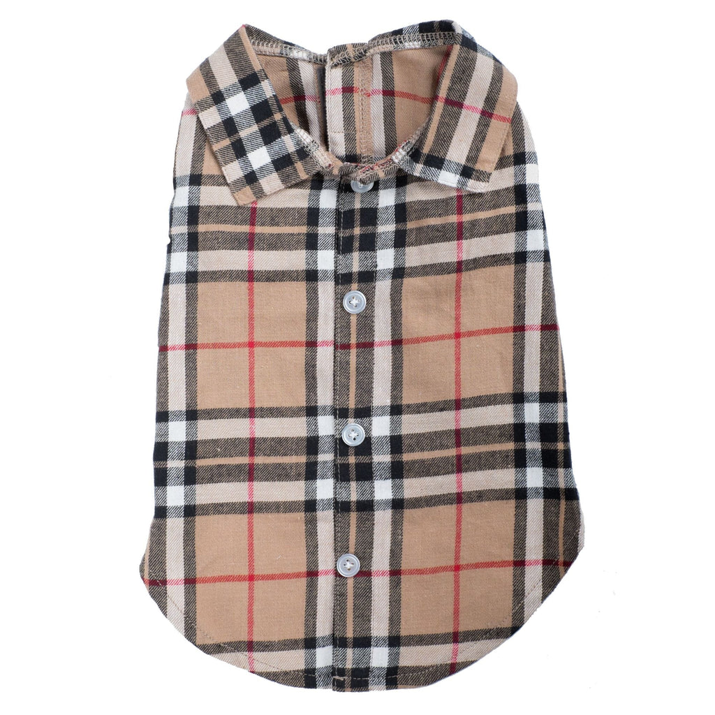 Tan Plaid Shirt | The Worthy Dog Worthy Dog 