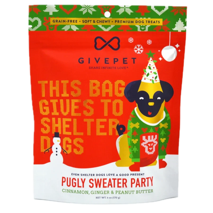 Christmas Treats | GivePet GIVEPET Premium Dog Treats Pugly Sweater Party 