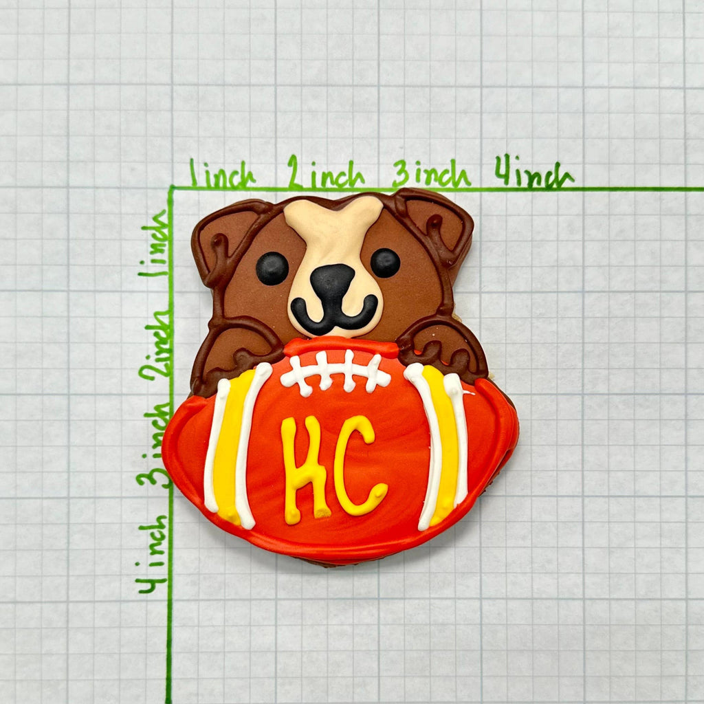Dog with Football | Lucky Biscuit Treat Lucky Biscuit Pet Bakery 
