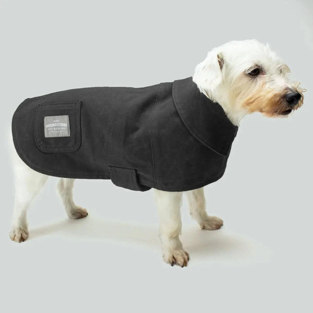 Waxed Canvas Black Coat | Houndstone Max & Bone SM 