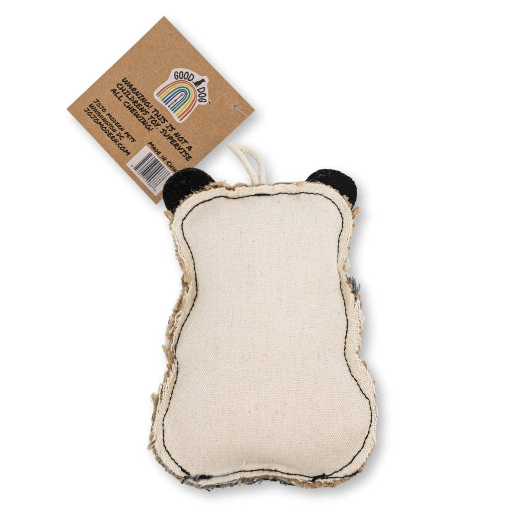 Sustainable Panda-Shaped Canvas & Jute Chew Toy for Dogs Jojo Modern Pets 