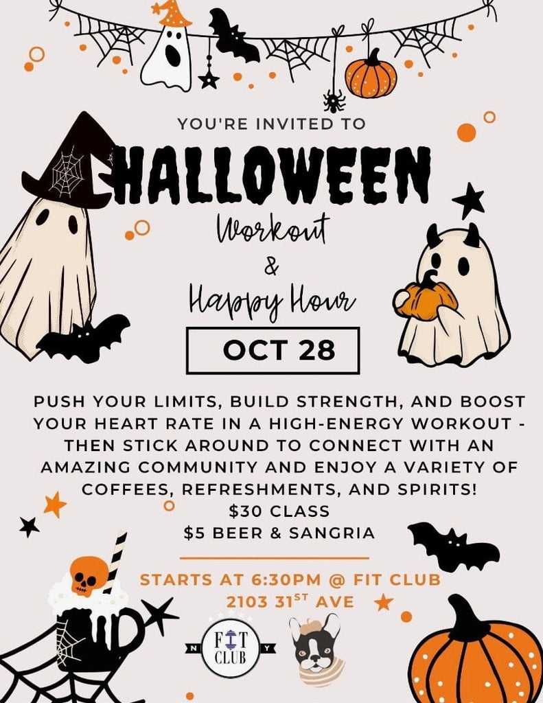 Halloween Workout <br /> & Happy Hour <br /> Tuesday, October 28th <br /> Château Le Woof 
