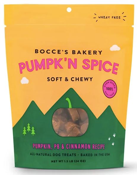 Bocce's Bakery| Seasonal Soft Baked Treats Bocce's Bakery Pumpk'n Spice 