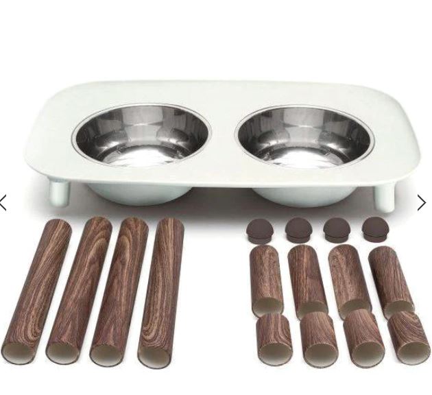 Elevated Double Feeder | Messy Mutts Chateau Le Woof 