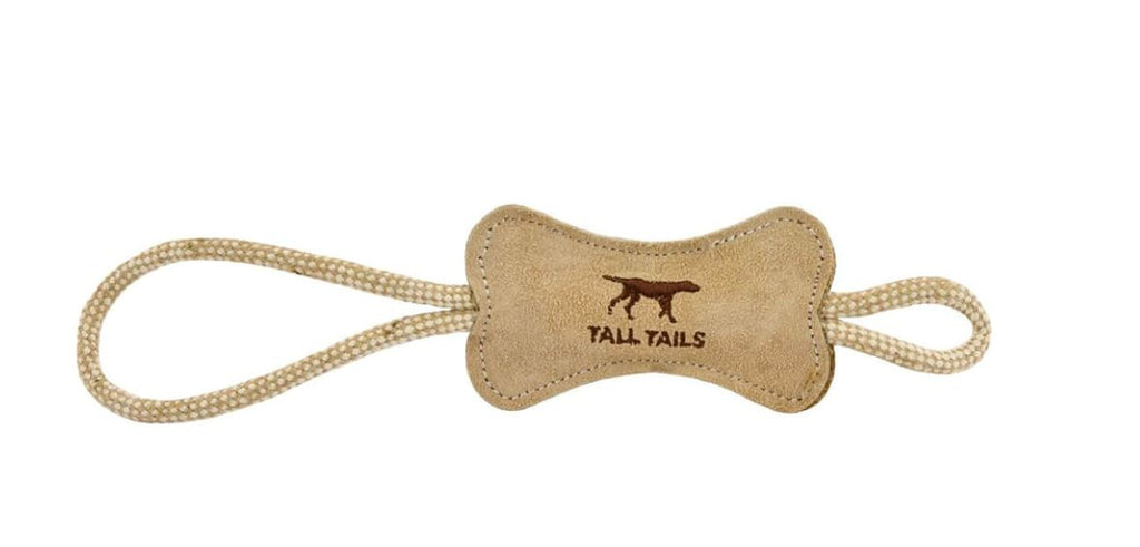 Leather Bone Tug | Tall Tails Toy Tall Tails 12" Natural Tug 
