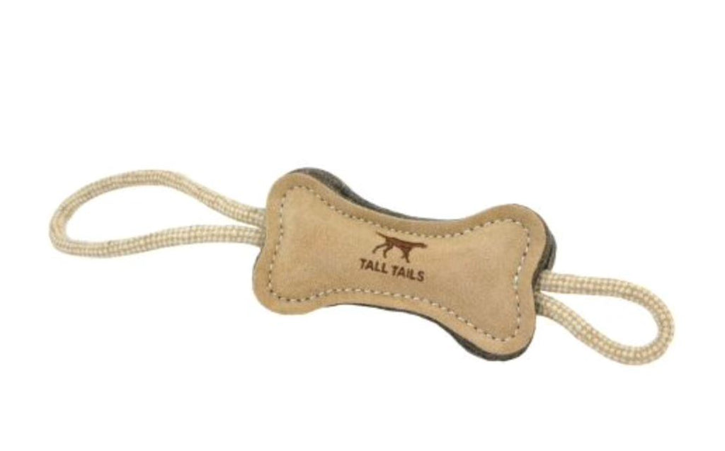 Leather Bone Tug | Tall Tails Toy Tall Tails 16" Natural Tug 