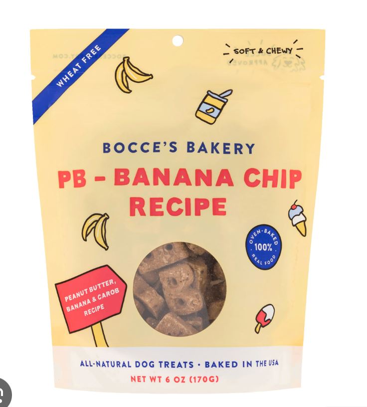 Bocce's Bakery | Bakery Dog treats Bocce's Bakery PB-Banana Chip Recipe 