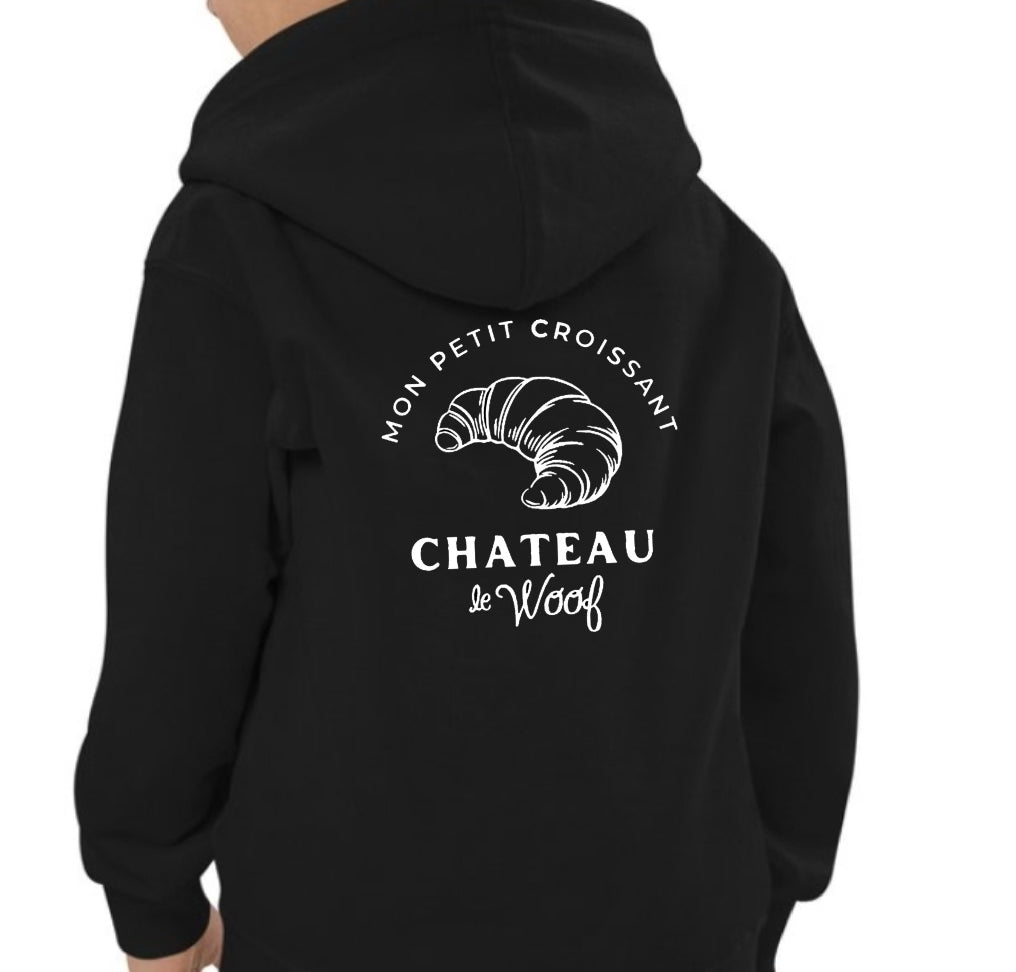Mon Petit Croissant Zip-Up Hoodie <br/> Fall 2023 Collection Chateau Le Woof 