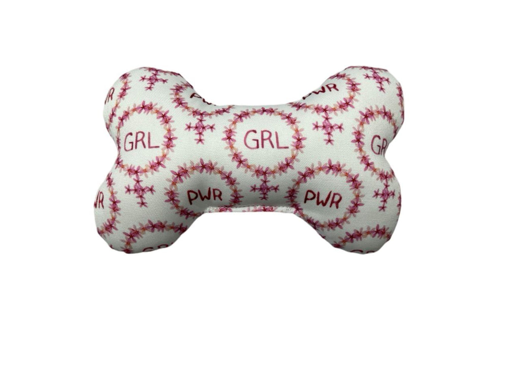 Girl Power Bone Dog Toy | BARK by DOG BARK by DOG 