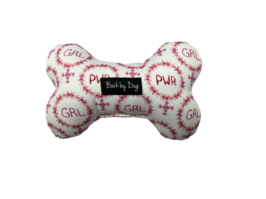 Girl Power Bone Dog Toy | BARK by DOG BARK by DOG 