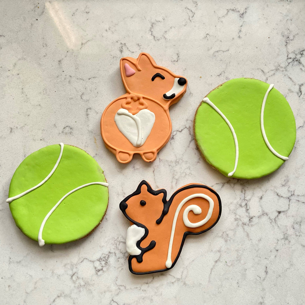 Dog with Football | Lucky Biscuit Treat Lucky Biscuit Pet Bakery 