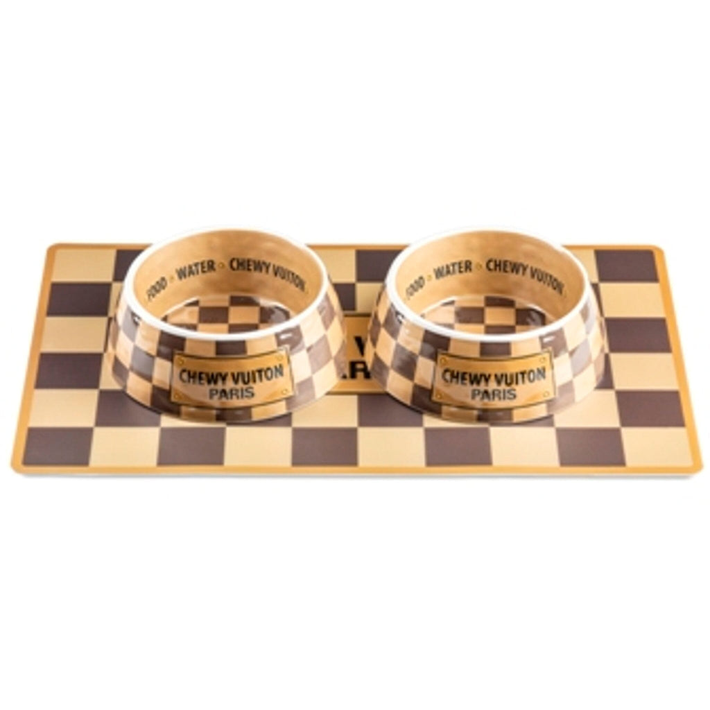 Chewy Vuitton Classic Collection by Haute Diggity Dog Haute Diggity Dog Classic Bowl Medium 