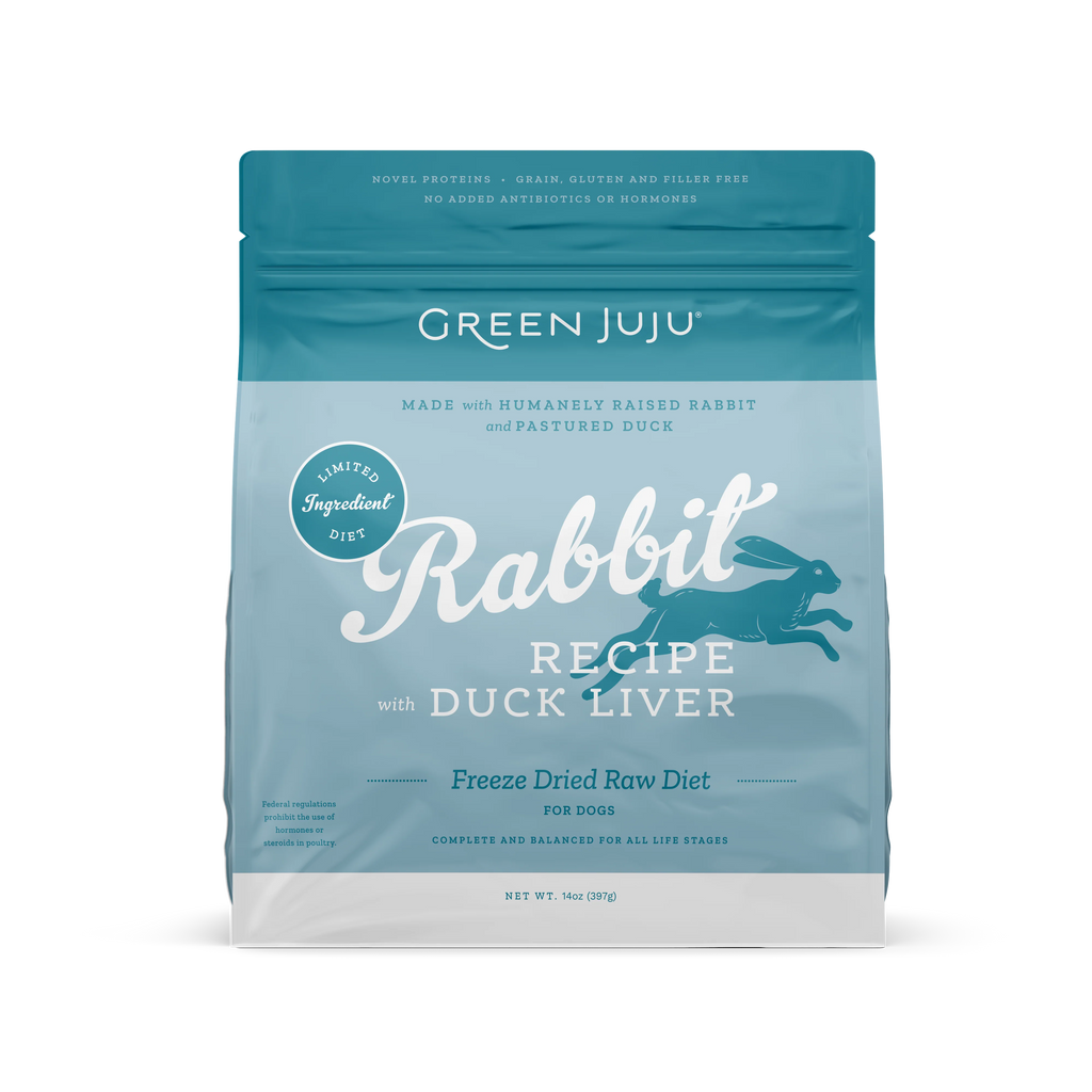 Green JuJu Freeze Dried Raw Diet Green Juju Rabbit with Duck Liver 