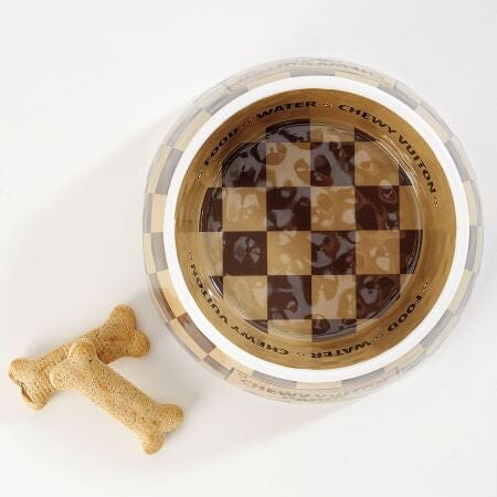 Chewy Vuitton Classic Collection by Haute Diggity Dog Haute Diggity Dog Classic Bowl Large 