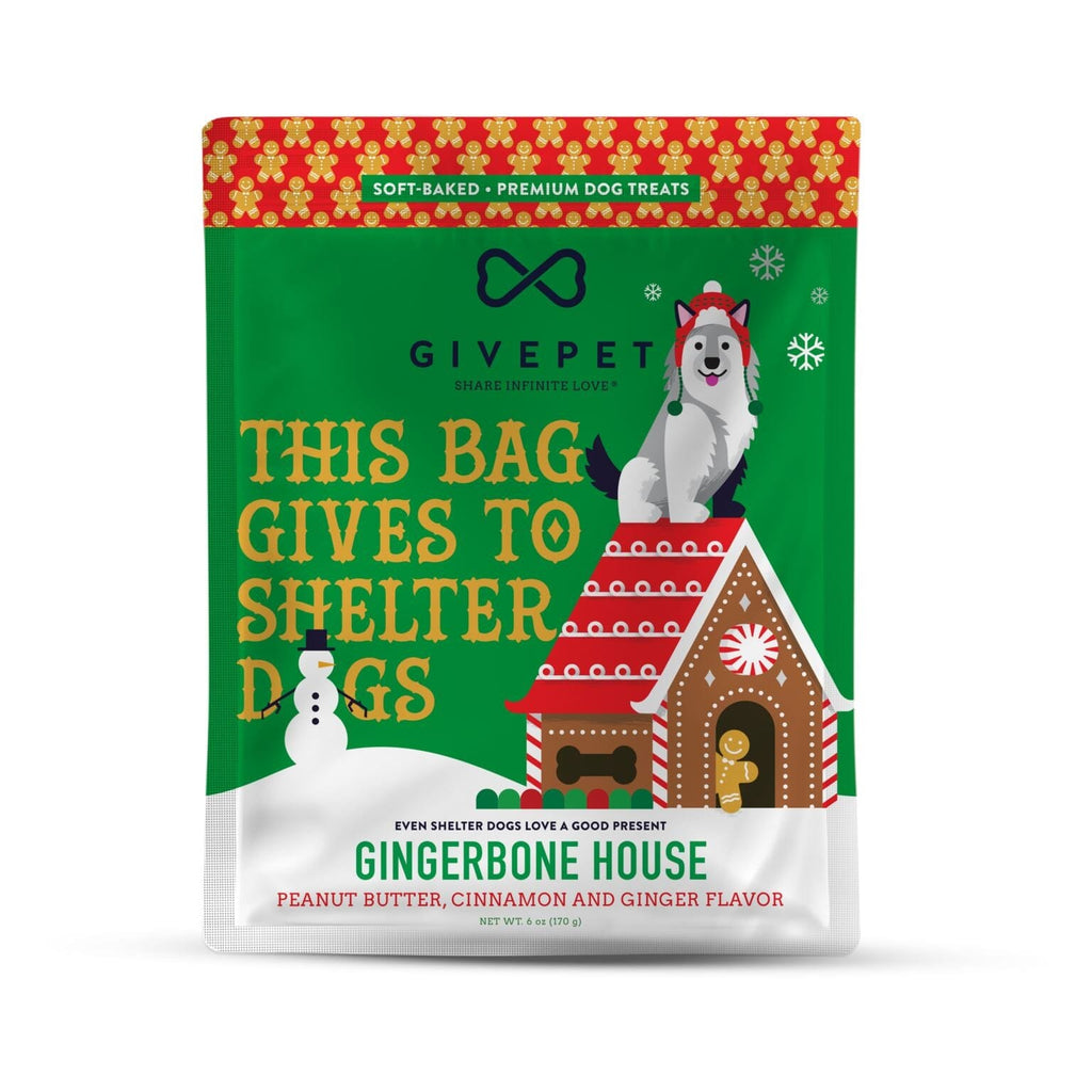GIVEPET | Holiday Treats GIVEPET Premium Dog Treats Gingerbone House 