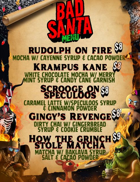 Bad Santa Menu Cafe Chateau Le Woof 