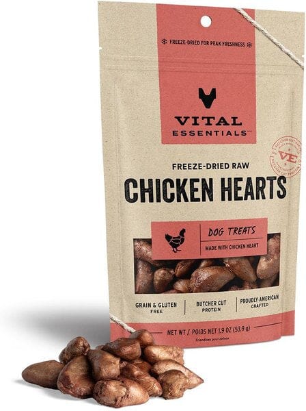 Vital Essentials Freeze Dried Treats Freeze Dried VitalEssentials Chicken Hearts Small 