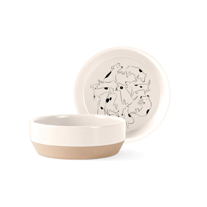 Stoneware by Fringe Studio FRINGE Studio Nosey Dog Spot Medium Bowl 