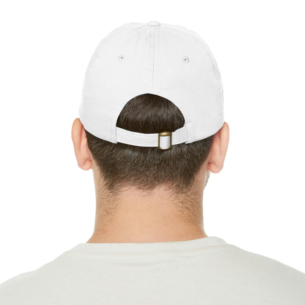 Dad Hat with Leather Patch (Round) Hats Printify 