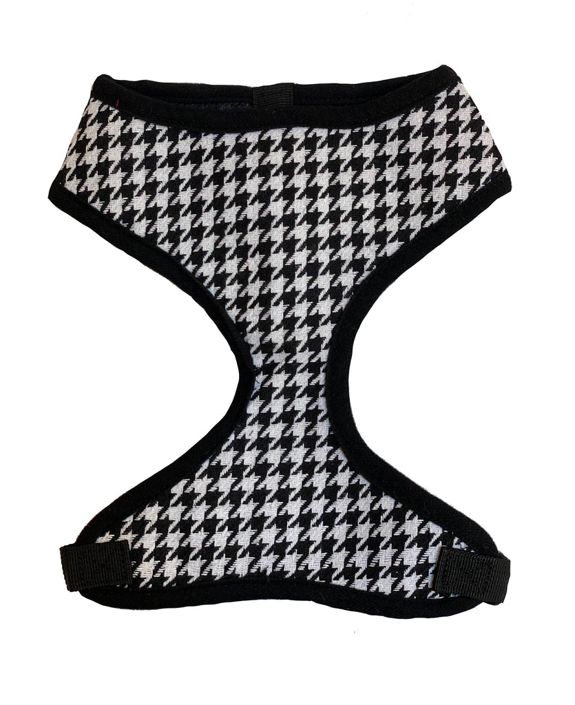 BARK by DOG - HOUNDS TOOTH BLACK HARNESS SMALL BARK by DOG 
