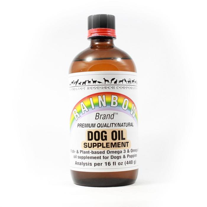 Rainbow Dog Oil Supplement Chateau Le Woof 16 oz oil 