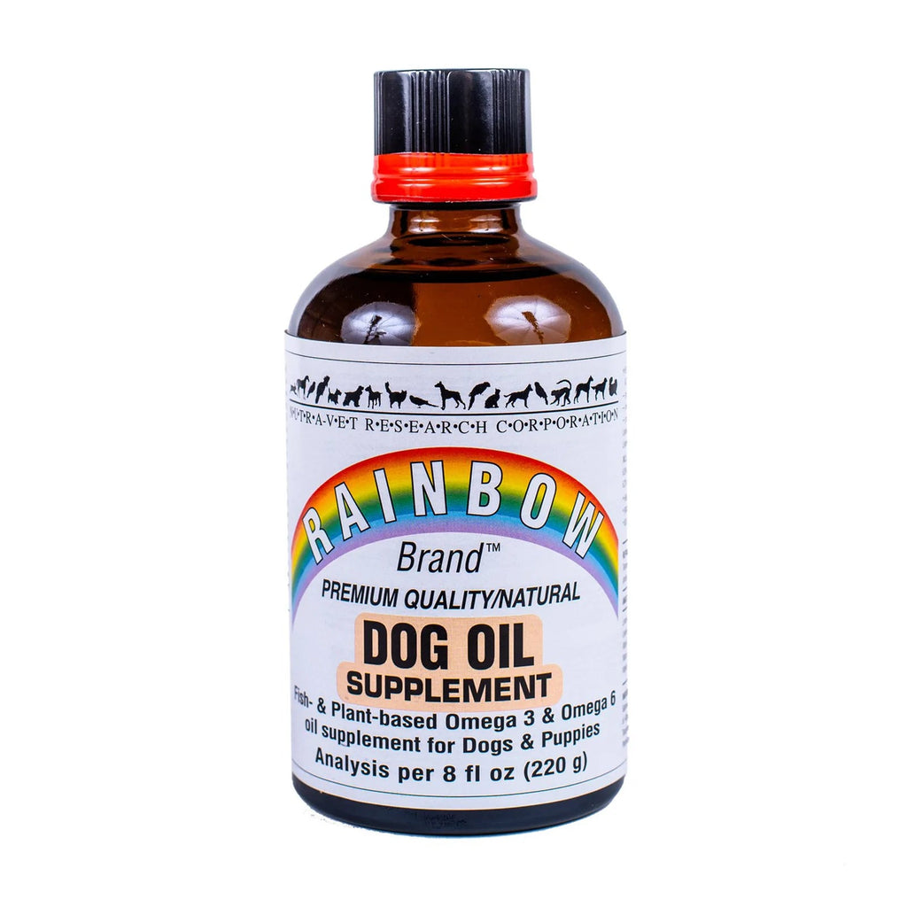 Rainbow Dog Oil Supplement Chateau Le Woof 8 oz oil 