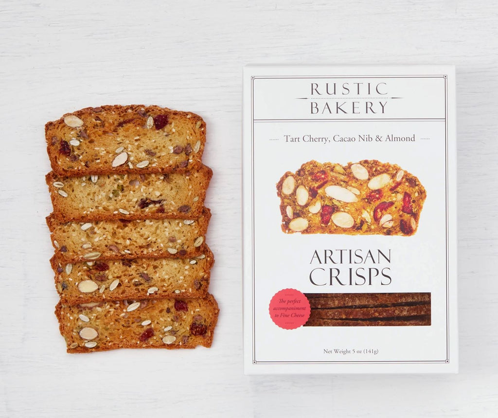 Rustic Bakery - Tart Cherry, Cacao Nib & Almond Artisan Crisps Crackers Rustic Bakery 