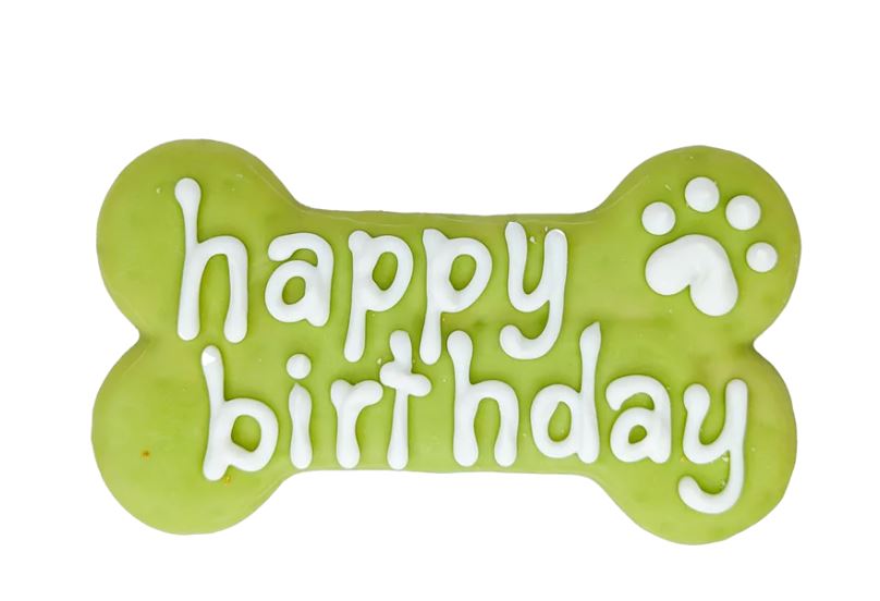 Bosco and Roxy's Cookies Bosco Roxy Happy Birthday 6" (Green) 