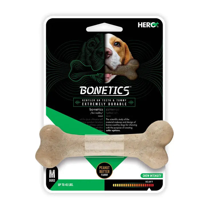 Bonetics Tough Chewers by Hero Hero Peanut Butter Flavored - Medium 
