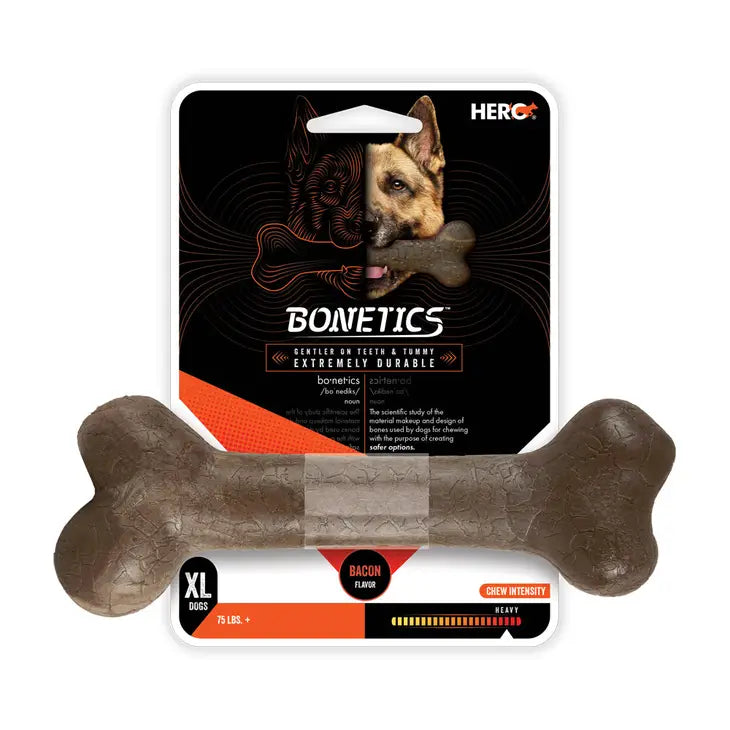 Bonetics Tough Chewers by Hero Hero Bacon Flavored - XL 