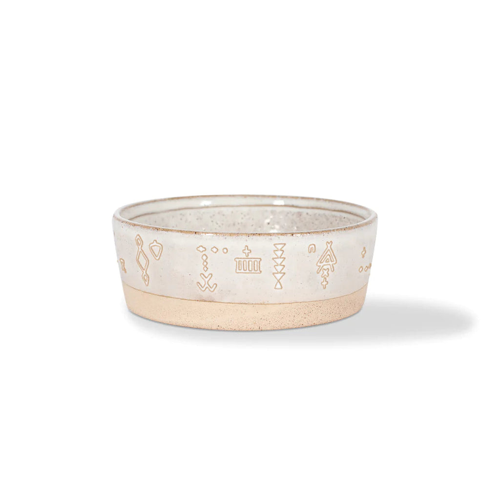 Stoneware by Fringe Studio Chateau Le Woof Tribal Marks Bowl 