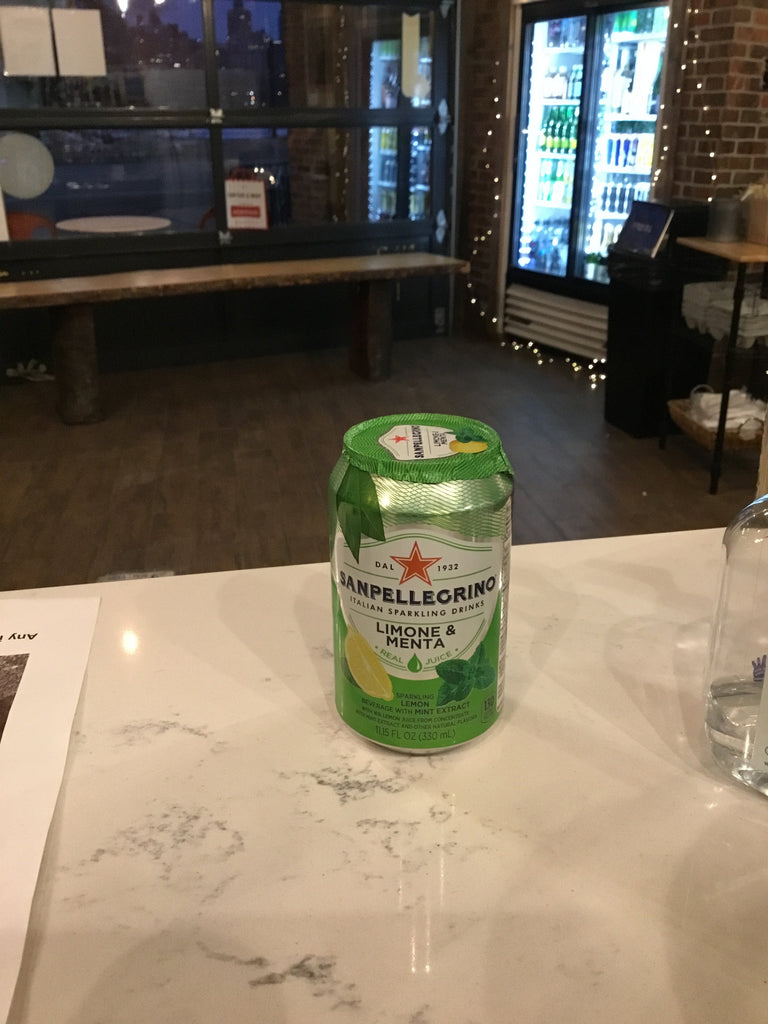 San Pellegrino Sparkling Water Chateau Le Woof SanPellegrino Can 