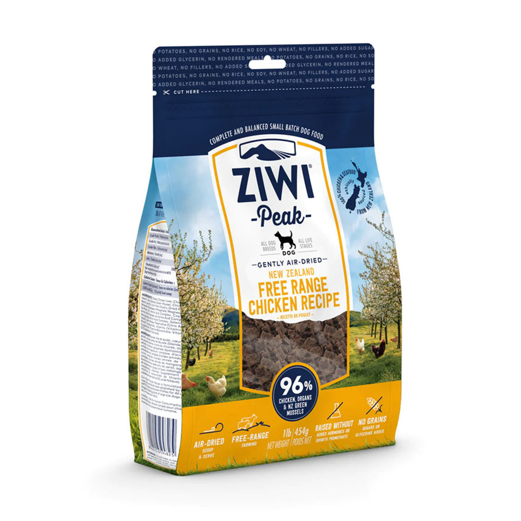 Ziwi Air Dried Dog Food Chateau Le Woof Free Range Chicken 16oz 
