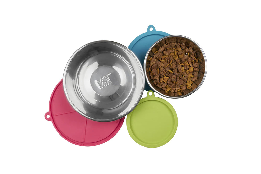Messy Mutts Pet Food Experts Steel Bowl Set Med 