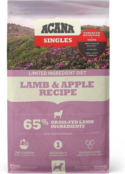 Acana Singles Kibble 4.5lb ACANA Lamb and Apple 