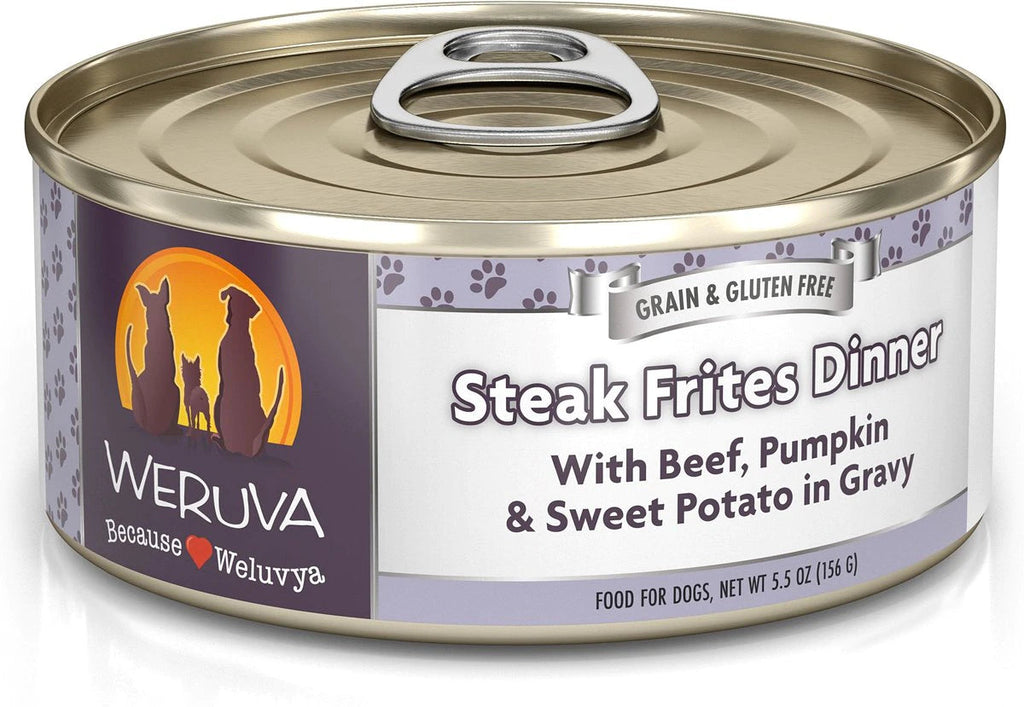 Weruva Canned Food Chateau Le Woof 5.5 oz Steak Frites 