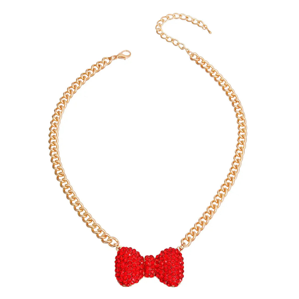 Necklaces by Bark 5th Ave Faire Red Bow Pendant 